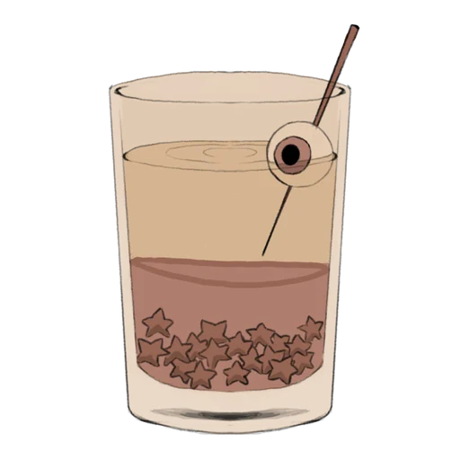 A drink in a glass