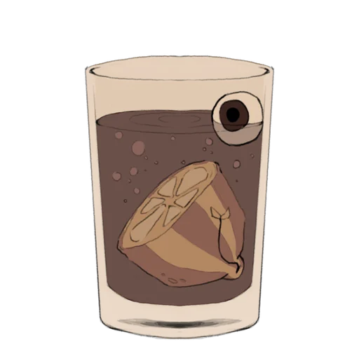 A drink in a glass