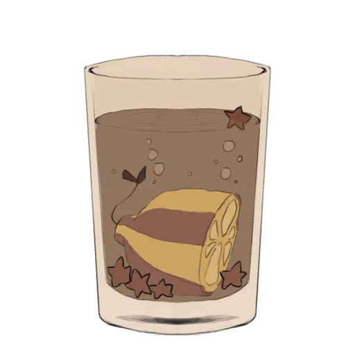 A drink in a glass