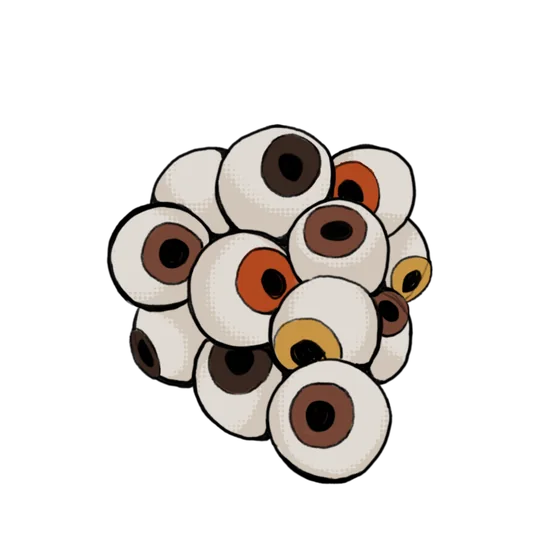 a pile of eyeballs
