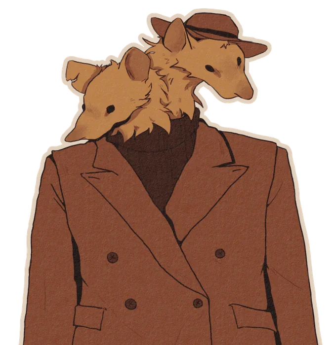 MrKrys: a character in a double-breasted jacket, with a rodent's head and a hat